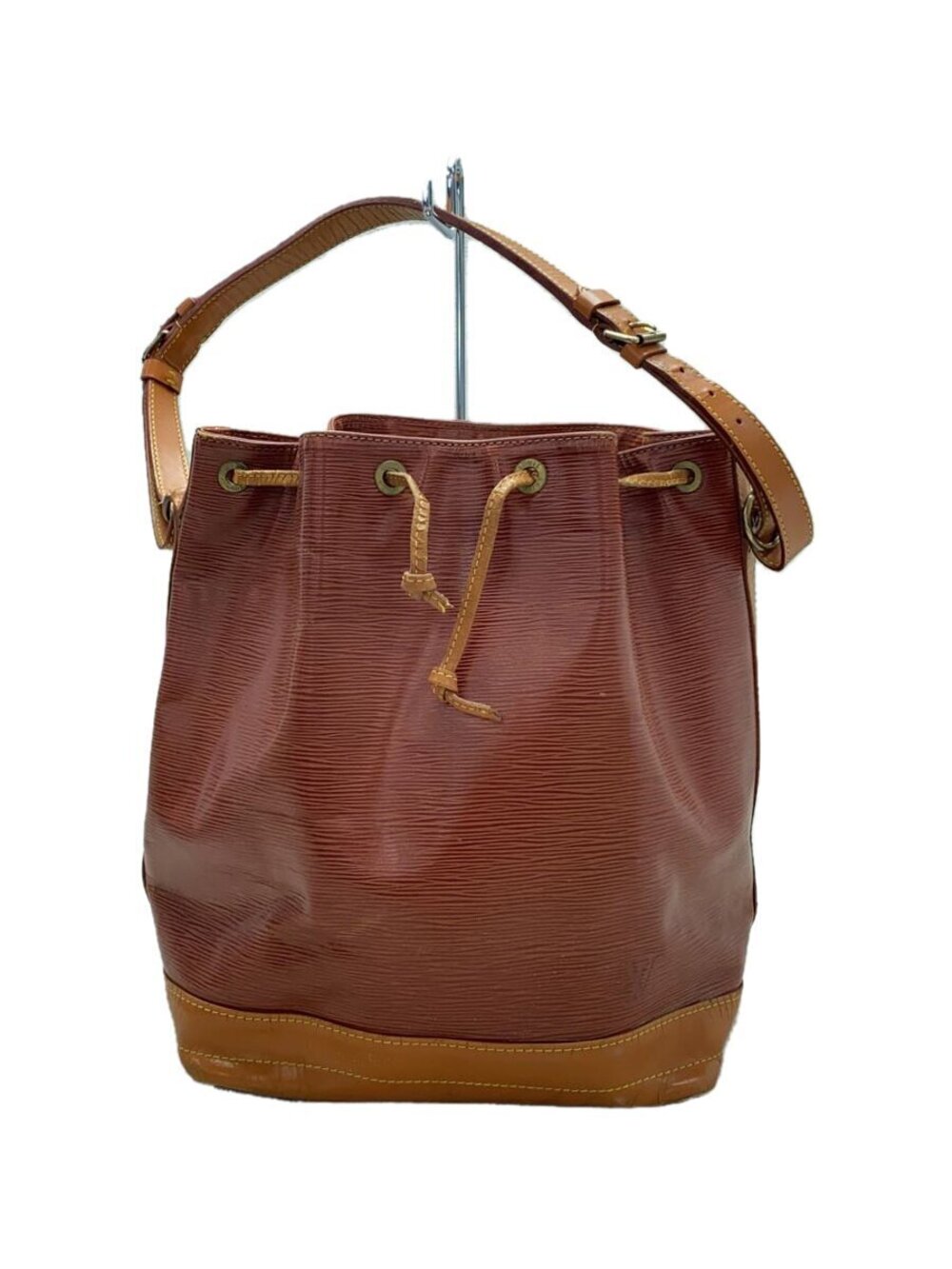 LOUIS VUITTON Noe Epi Brown Zipang Gold Leather